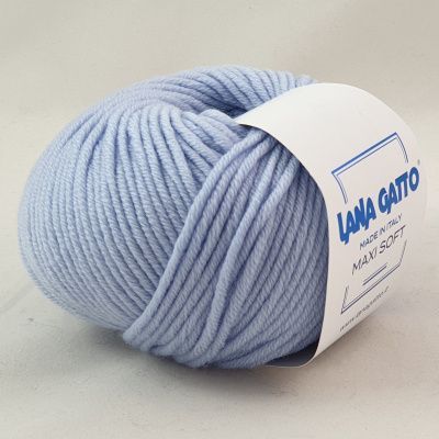 Lana Gatto Maxi Soft (12260 голубой) 100% меринос экстрафайн 50 г/90 м