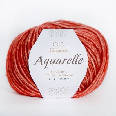 Infinity Aquarelle (4244 DARK OLD PINK) 65% хлопок, 35% мериносовая шерсть 50 гр/110 м